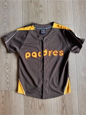 ⚾️ San Diego Padres Retro Brown Jersey Cooperstown Collection Youth M ⚾️